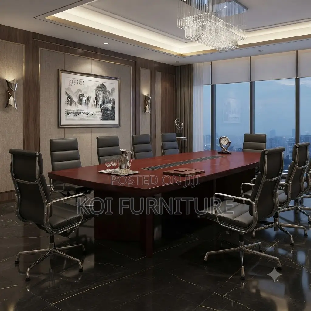 Boardroom Table; 2400mm Execuytive Red Boadroom Table