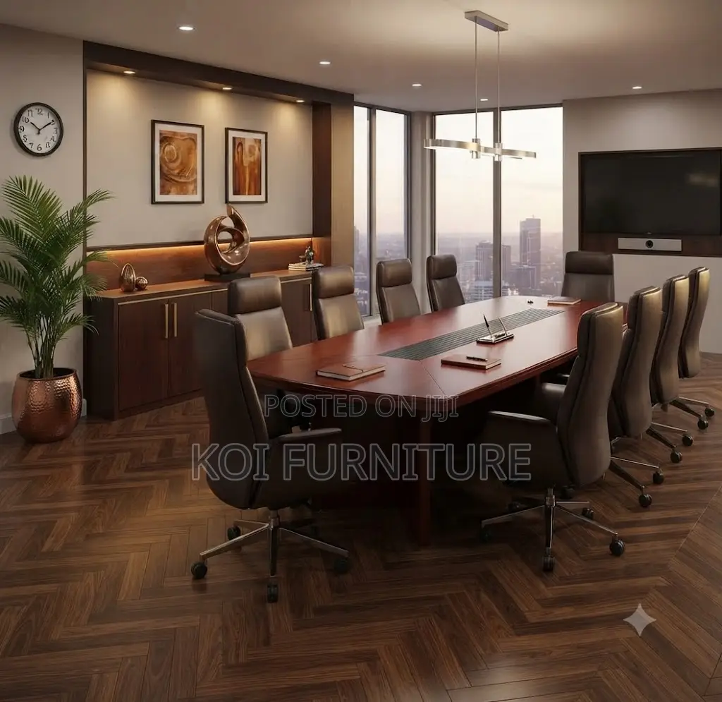Boardroom Table; 2400mm Execuytive Red Boadroom Table