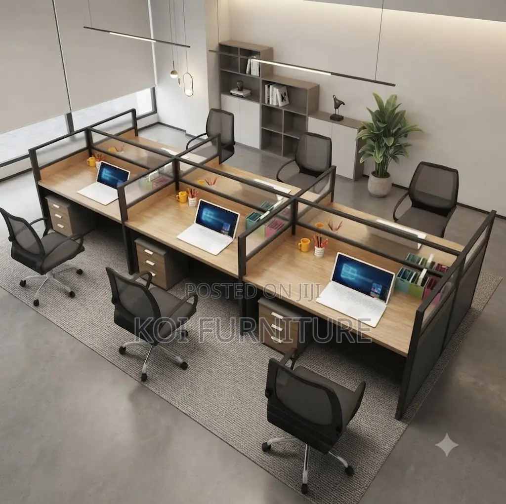 Office Workstation; Six Users Partitioned Office Workstation