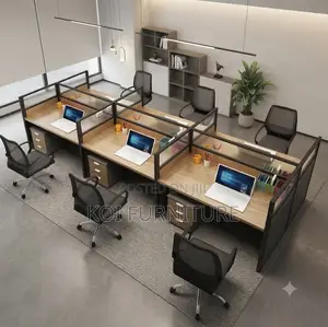 Office Workstation; Six Users Partitioned Office Workstation
