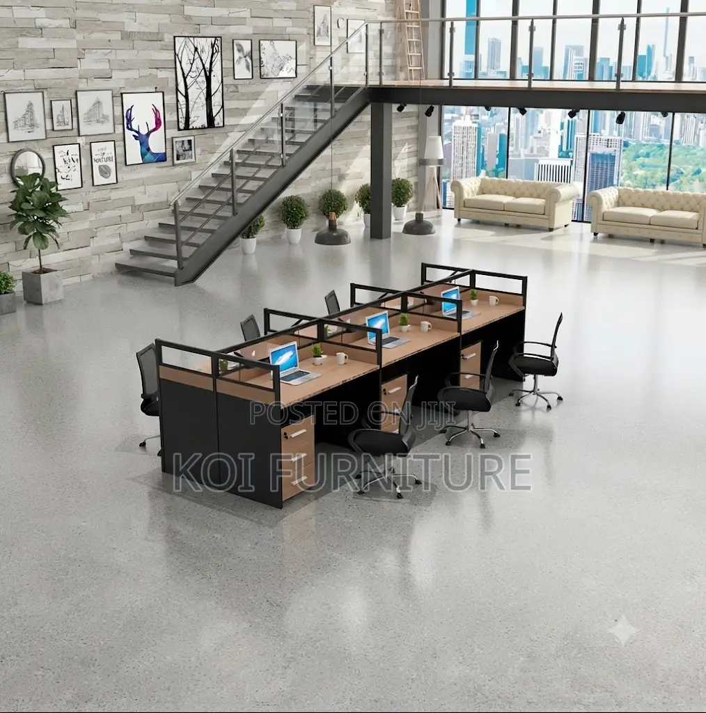 Office Workstation; Six Users Partitioned Office Workstation