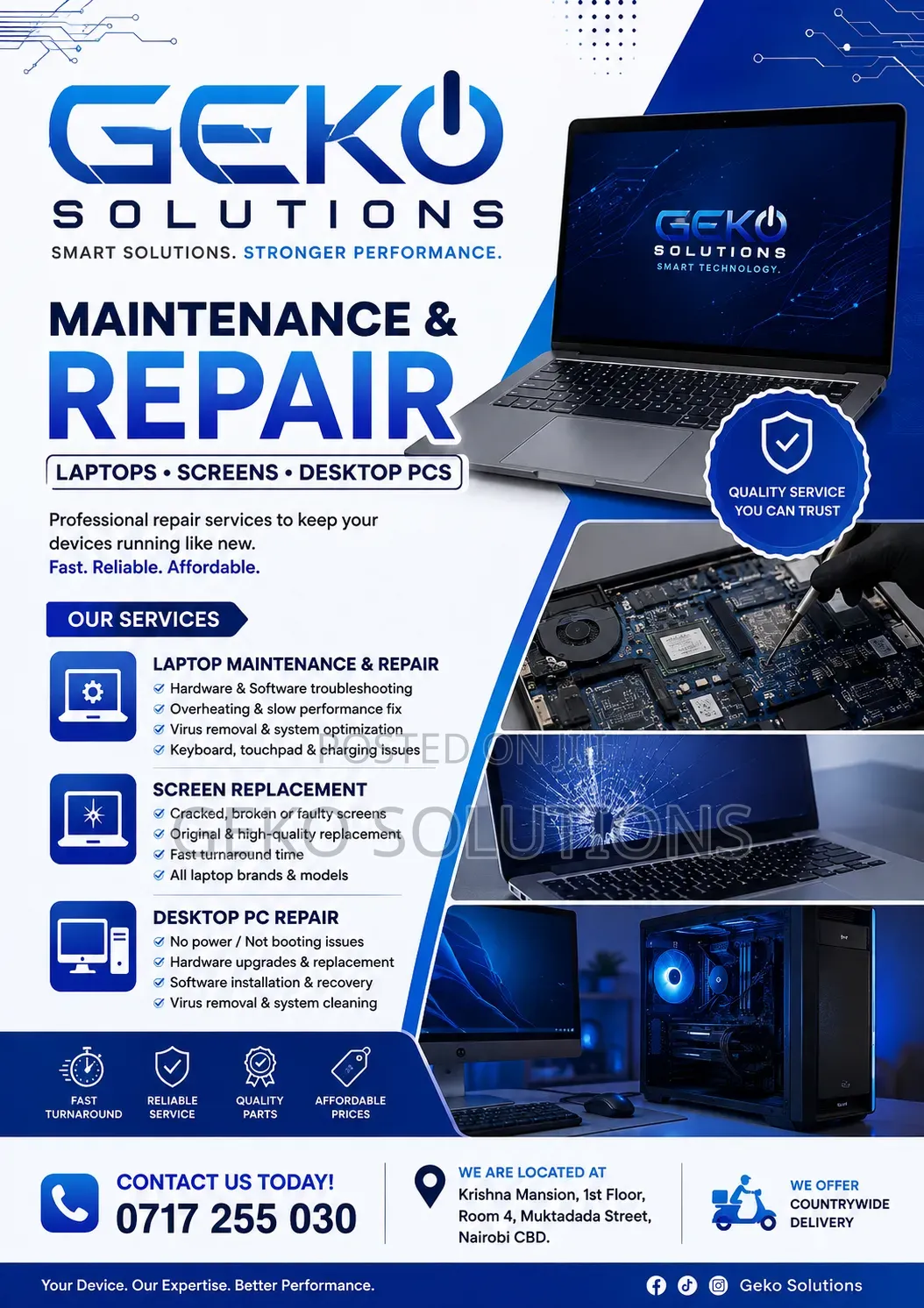 Laptop Maintenance and Desktop PC