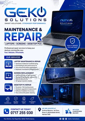 Laptop Maintenance and Desktop PC