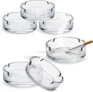 Classic Clear Round Glass Ashtray 90mm – Tabletop Ash Tray