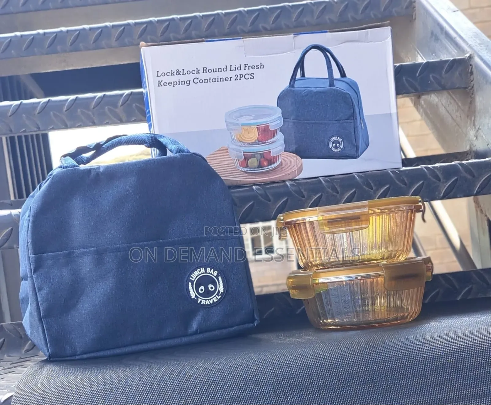 2 Food Containers+Lunch Bag Set