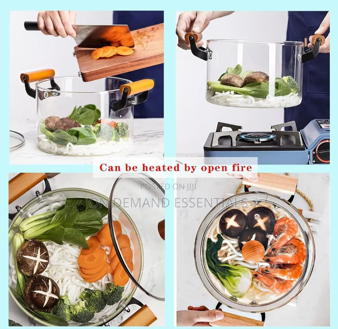 3.5L Transparent Glass Cooking Pots