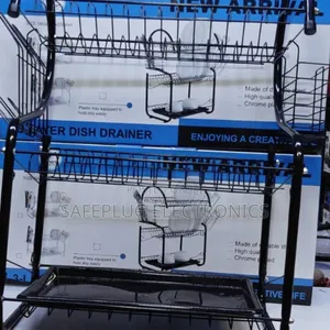 3-Tier Kitchen Dish Rack With Drainer