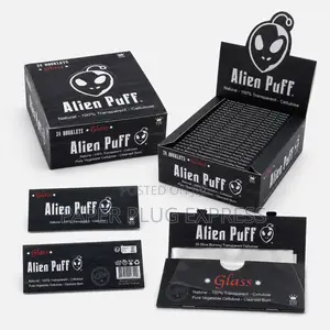 Alien Puff Glass King Size Transparent Cellulose Rolling Papers