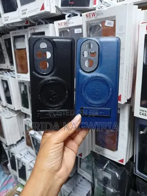 Honor 200 Pro Leather Back Cover With Stand
