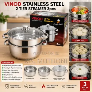 24 Cm Vinod Stainless Steel 2 Tier Steame