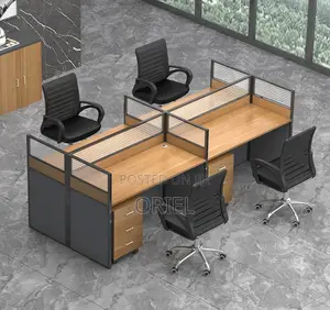 Office Workstation : 4-Seater Corporate Office Staff Workstation