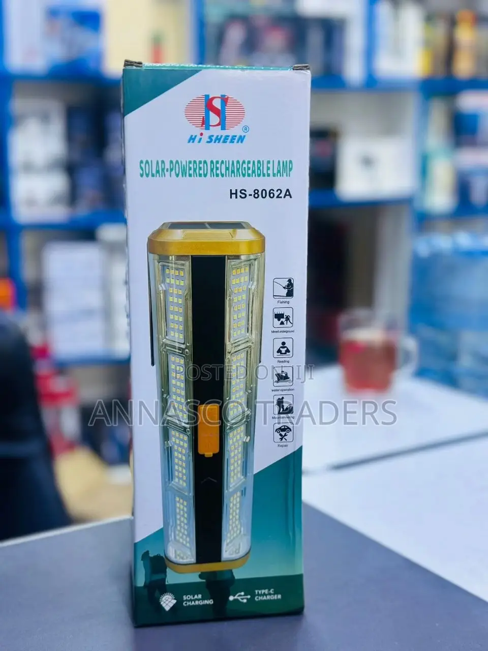 Hi Sheen HS-8062A Is a Multi-Sided, Solar-Powered Rechargeable Lamp