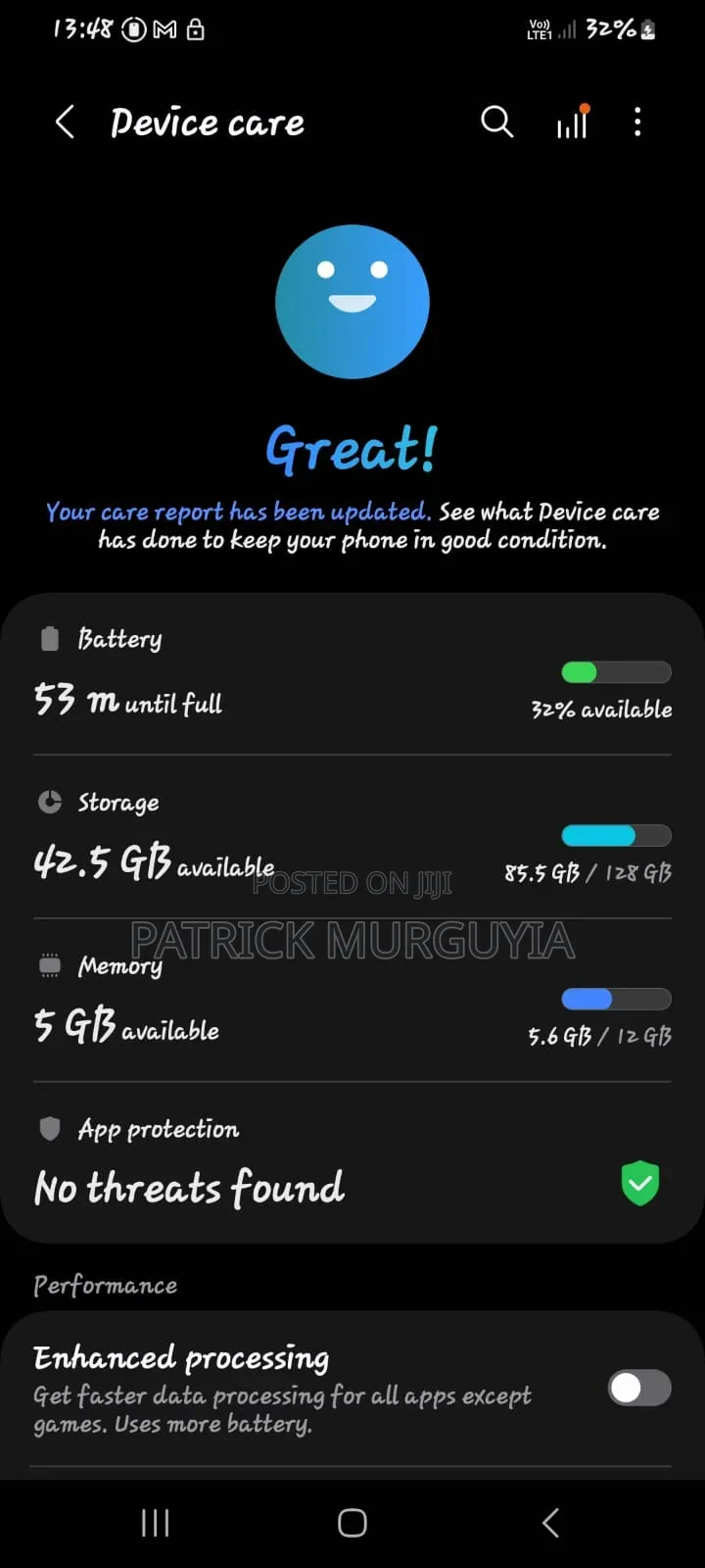Samsung Galaxy S20+ 5G 128 GB Black
