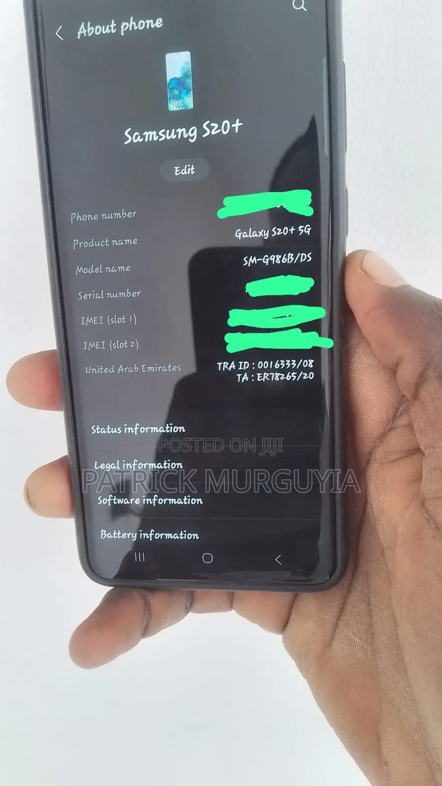 Samsung Galaxy S20+ 5G 128 GB Black