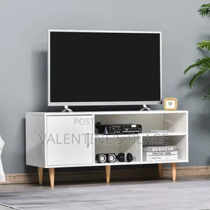 Modern Scandinavian4ft TV Stand /Media Console With Cabinet Storage