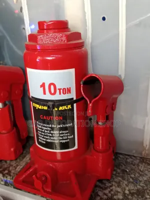 10ton Heavy Duty Hydraulic Red Steel ,Wide Stable Base Bottle Jack