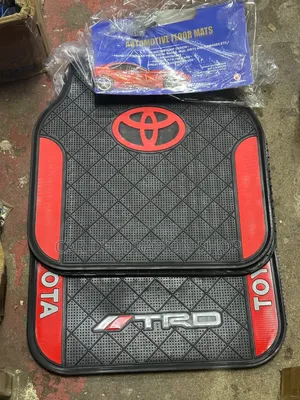 Universal All Weather Toyota Branded Mats Red Border Logo