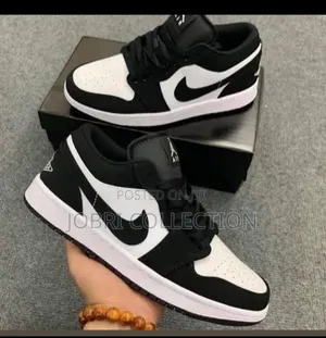 Air Jordan 1 Low Black and White (Suede) Sneakers