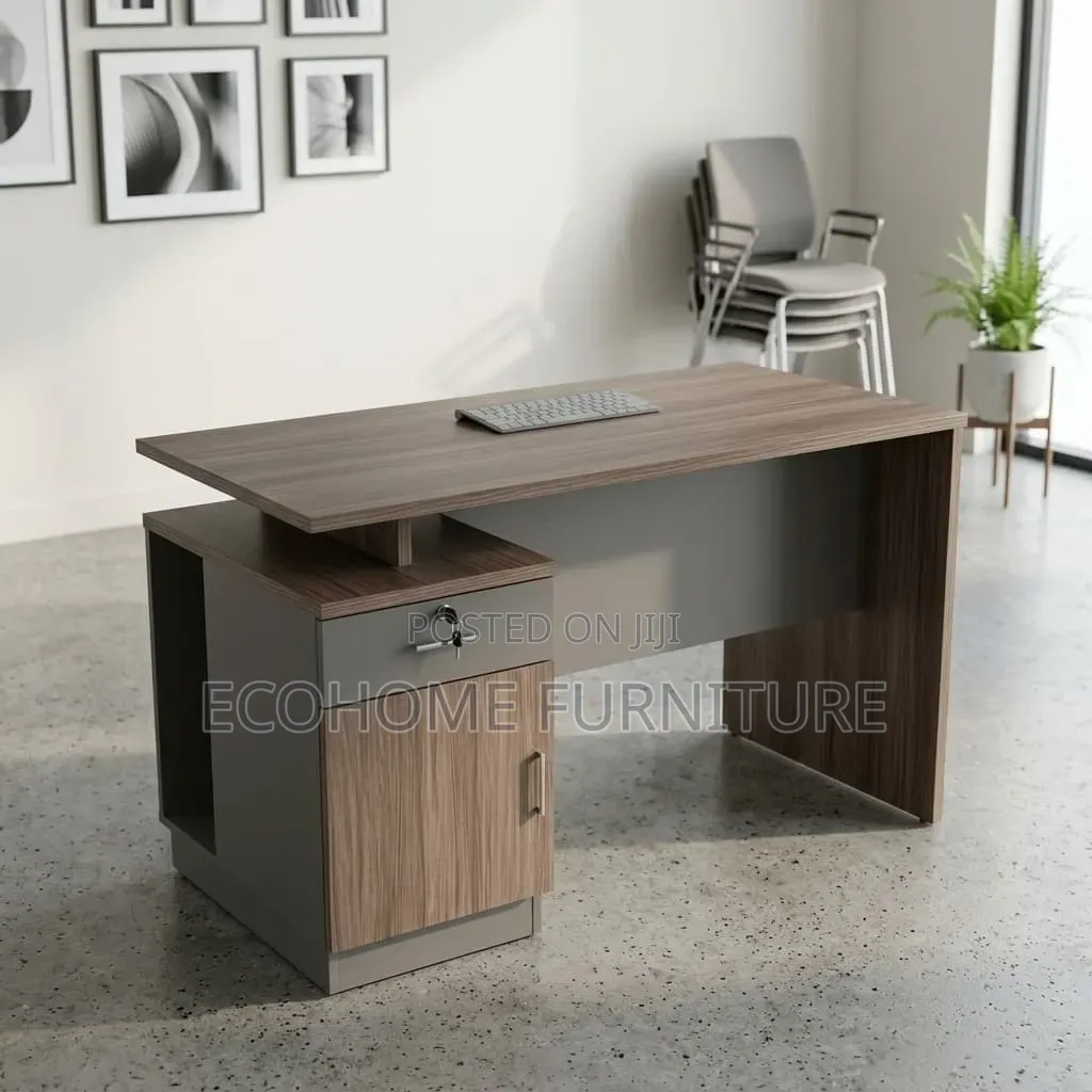 Office Desk: 1.2m With PC Drawer