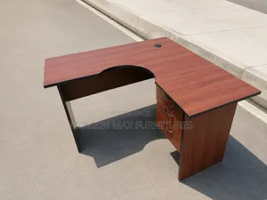 Dark Walnut Lshape Computer Desk Office Table