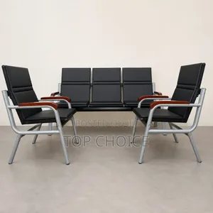 5 Seater Office Reception Waiting Chairs | Modern Visitor Bench