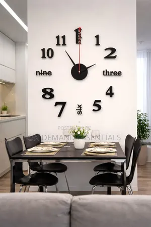 Pendulum 3D Large Roman Numeral Acrylic Mirror Wall Clock Sticker