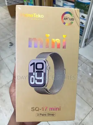 HainoTeko SQ-17 Mini Smart Watch AMOLED Display With 3 Straps.