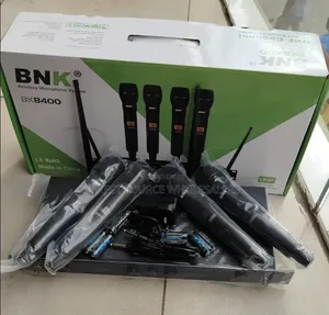 BNK BK8400 4 Mic Wireless Set – Church, PA 4-Channel UHF Microphone