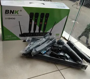 BNK 8400 UHF 4 Wireless Mics – Clear Sound – Best for Church Event