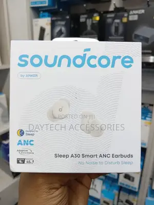 Soundcore by Anker Sleep A30 Smart Noise-Canceling Earbuds - White