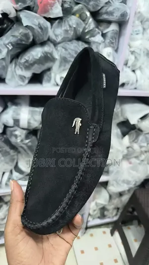 Mens Lacoste Slip on Suede Loafers
