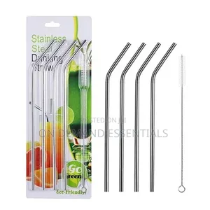 Big Size Stainless Steel Reusable Metal Straws With Cleaner Brush