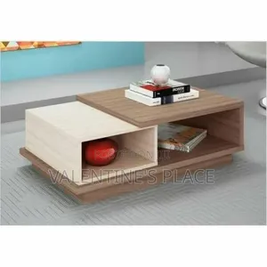 Modern Two-Tone Coffee Table Featuring a Unique Layered Design