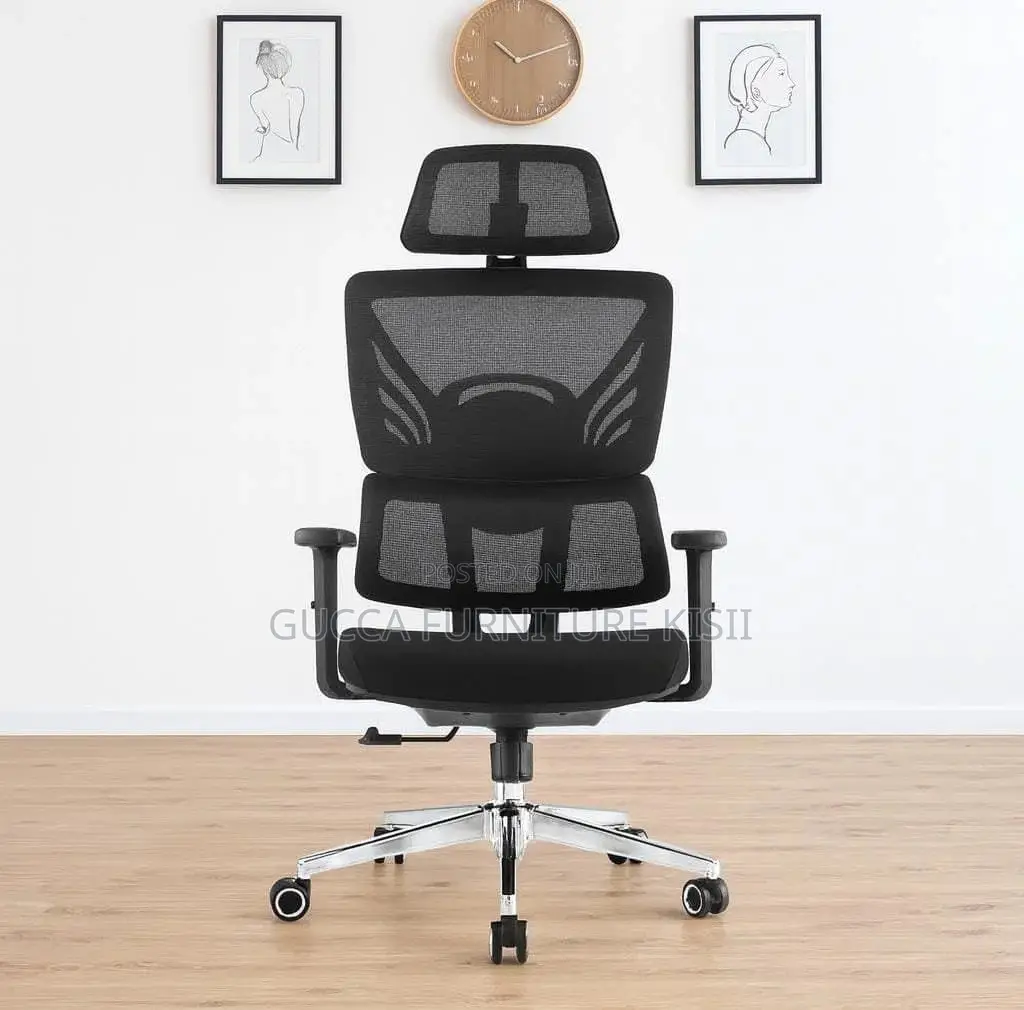 Office Desk; High Back Orthopedic Chair
