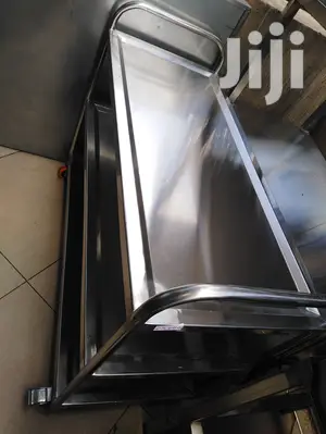 Serving Food Trolley Flat Stainless Steel Without Rails