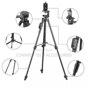 Yungteng 5208 Aluminium Tripod Stand With 3way Head &Bluetooth Remote