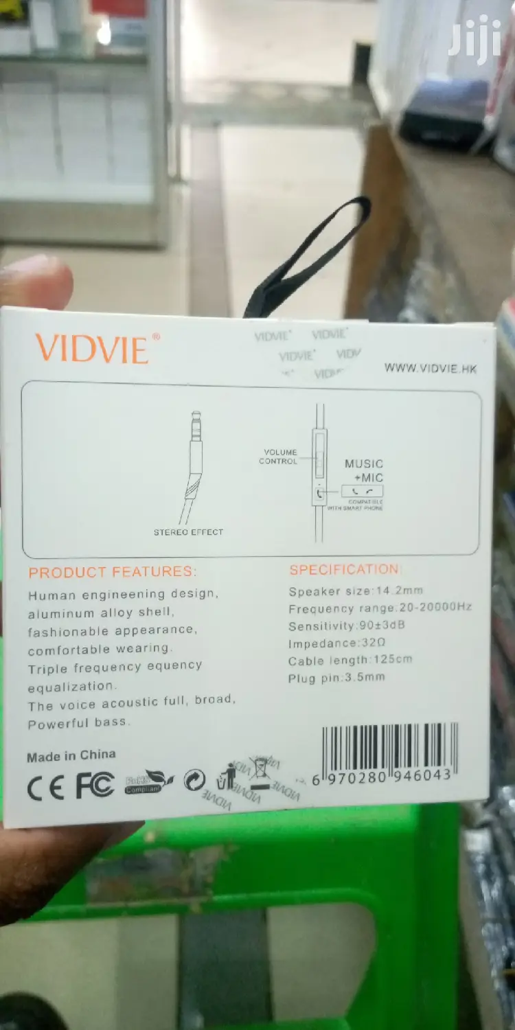VIDVIE Powerful Bass Wired Earphone.