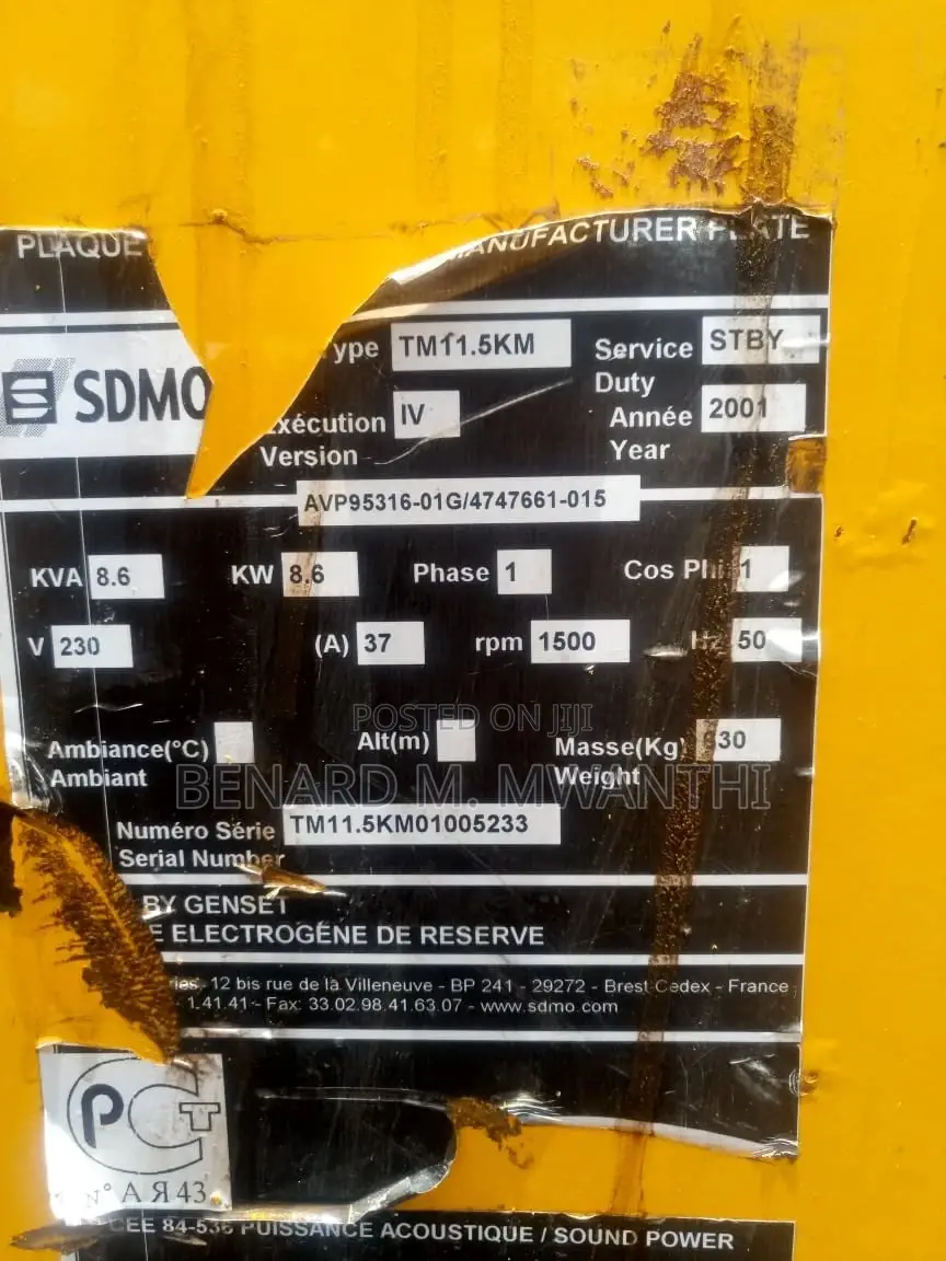SDMO Ex Uk Generator