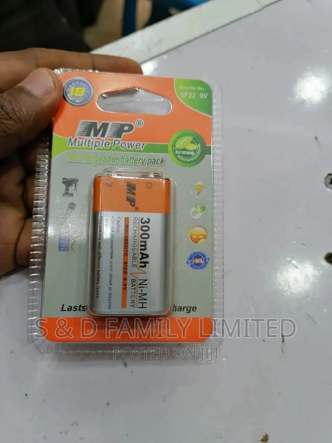 MP 9V Rechargeable Battery