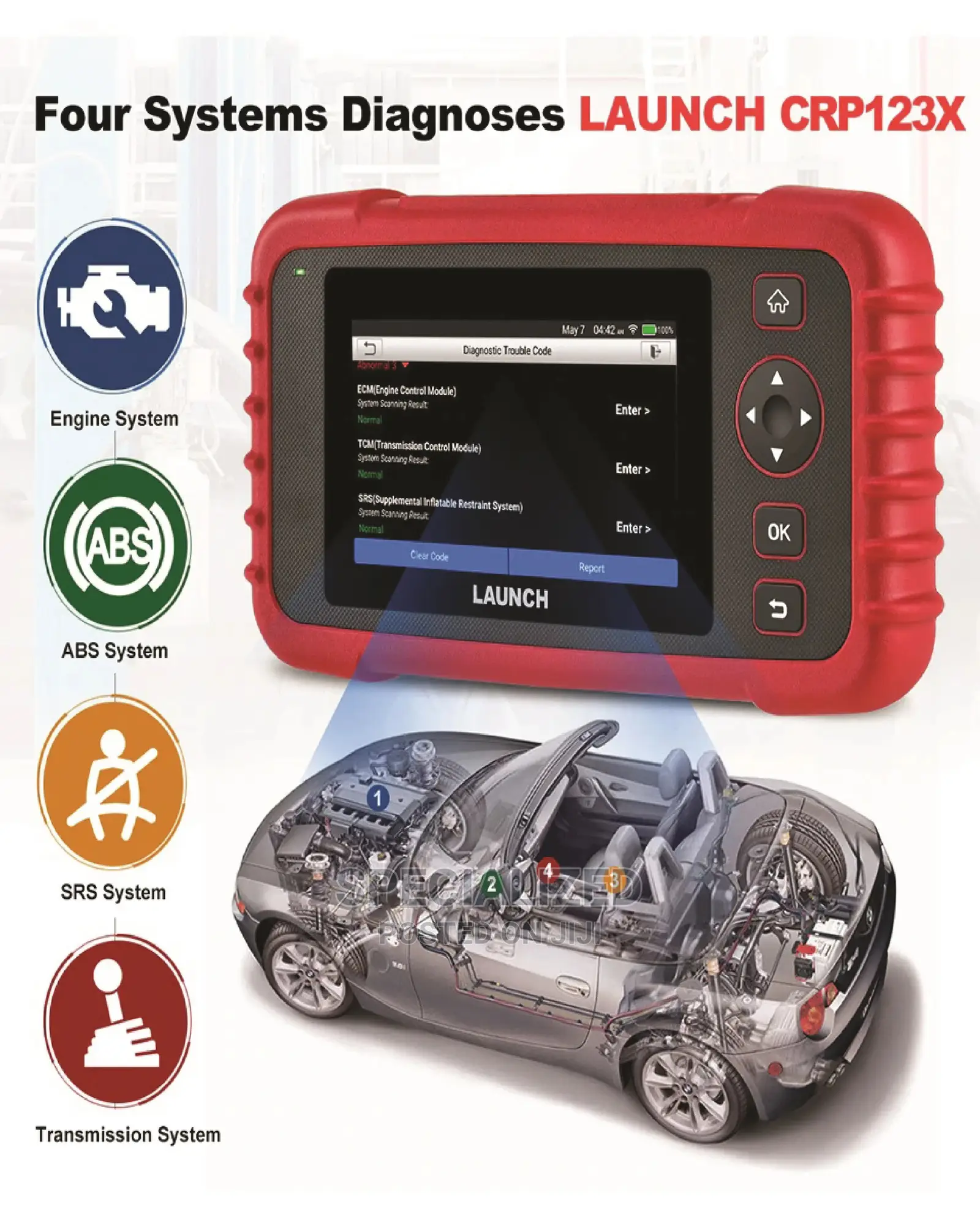 Launch X431 Creader 123x Android Vehicle Diagnosis Machine