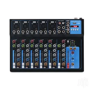 7 Channel Audio Plain Audio Mixer With Bluetooth LED Digital Display