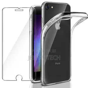 Tempered Glass and Protective Clear Case for iPhone 8 / 7