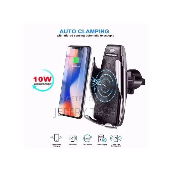 Generic S5 Smart Sensor Wireless Charger - Black/Silver
