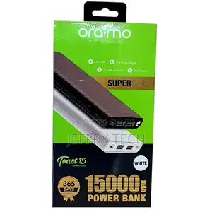 Oraimo 15000mah Super Slim Power Bank - White