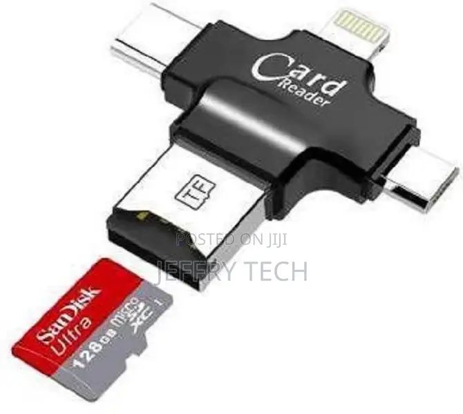 iPhone Multiple USB Card Reader, 4 In 1 Micro SD Card Reader With Type
