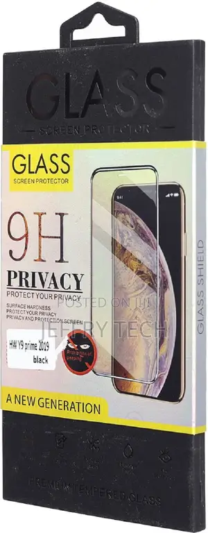 9H Privacy Glass Screen Protector For Huawei Y9 Prime 2019